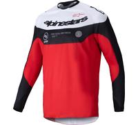 Alpinestars Pro-Dura Motocross Jersey, black-white-red, size 2XL for Men