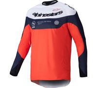 Alpinestars Motocross Jersey Pro-Dura Long Sleeve Navy/Hot Orange/White S Men