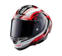 Alpinestars Race Helmet Supertech R10 Team Motorcycle Helmet Full Face Helmet Carbon Helmet Black Carbon Red White M