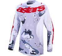 Alpinestars Racer Air Lone MX Jersey Gray Camo/White/Fire RedM Gray Camo,White,Fire Red