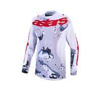 Alpinestars Racer Air Lone MX Jersey Gray Camo/White/Fire RedM Gray Camo,White,Fire Red