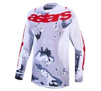 Alpinestars Racer AIR LONE MX Jersey (Grey Camo/White/Fire Red)