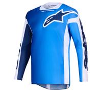 Alpinestars Racer Air Portl Motocross Jersey, white-blue, size L for Men