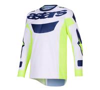 Alpinestars Racer Air Riway Jersey - Light Grey / Yellow Fluo / Blue