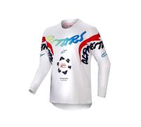 Alpinestars Racer Hana Youth Motocross Jersey, white/blue/red, L