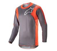 Alpinestars Racer Hoen Motocross Shirt (Grey/Orange,XXL)
