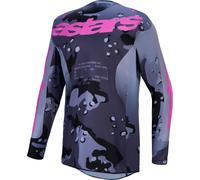 Alpinestars Racer Lone Motocross Jersey, grey/purple, size L