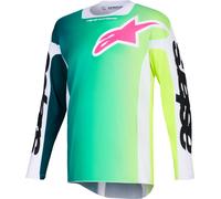Alpinestars Racer Portl Motocross Jersey, black-white-green, size S for Men
