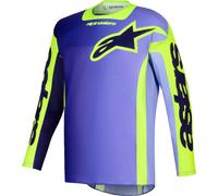 Alpinestars Racer Portl Motocross Jersey, purple-yellow, size M for Men