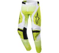 Alpinestars Racer Push Youth Motocross Pants, white-yellow, size XL
