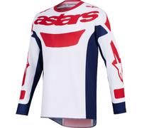 Alpinestars Racer Riway Motocross Jersey, white-blue, size S for Men