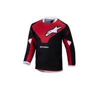Alpinestars Racer Veil Kids Motocross Jerseys, black/red, XS
