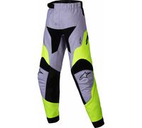 Alpinestars Racer Veil Kids Motocross Pants, grey-yellow, size M