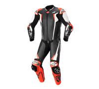 Alpinestars Racing Absolute V2 Leather Suit - 1PC Black White Red Fluo, Size: 50