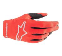 Alpinestars Radar Moto Motocross MX Youth Motorcycle Textile Gloves Red / Silver