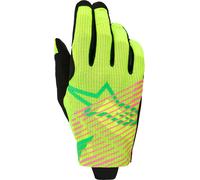 Alpinestars Radar Pro Motocross Gloves, pink-green-yellow, size S for Men