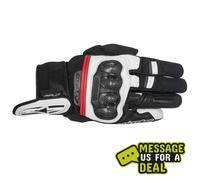 Alpinestars Rage Drystar Motorcycle Gloves Waterproof Black White Red
