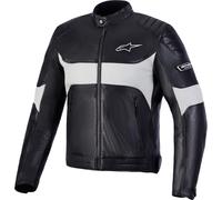 Alpinestars Revern Motorcycle Leather Jacket, black/grey, size M