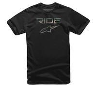 Alpinestars Ride 2.0 Camo Tee Casual Mens T Shirt Motorcycle Top Black White