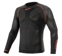 Alpinestars Ride Tech V2 Longsleeve Functional Shirt, black-red, size M L for Men