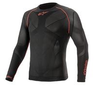 Alpinestars Ride Tech V2 Longsleeve Functional Shirt, black-red, size M L