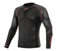 Alpinestars Ride Tech V2 Longsleeve Functional Shirt, black-red, size M L