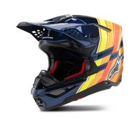 Alpinestars S-M10 TLD Edition 25 ECE06 MX Helmet Dark Blue/Orange/Yellow/RedXXL Dark Blue,Orange,Yellow,Red