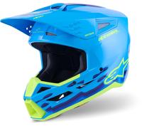Alpinestars S-M3 Force Motocross Helmet, blue-yellow, size XL for Men