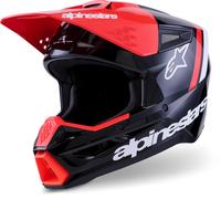 Alpinestars S-M3 Radium Motocross Helmet, black-red, size M for Men