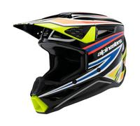 Alpinestars S-M3 Wurx Youth Moto Motocross Off-Road MX Helmet Black/Yellow/Blue