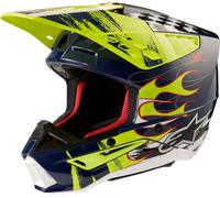 Alpinestars S-M5 Rash Motocross Helmet, blue/yellow, size XXL (63/64)