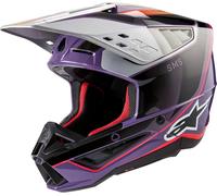 Alpinestars S-M5 Sail 2024 Motocross Helmet, black-purple-silver, size L for Men