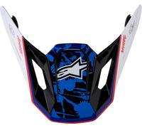 Alpinestars S-M7 Blaster Helmet Peak, white/blue/red glossy, One size