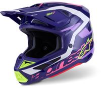 Alpinestars S-M7 Deed Motocross Helmet, purple, size M for Men