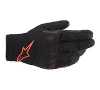 Alpinestars S Max DS Motorcycle Gloves Black Red Fluo
