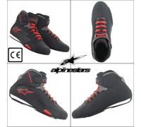 Alpinestars Sektor 2024 Motorcycle Shoes, black-red, size 42 for Men