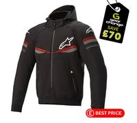 Alpinestars Sektor v2 Tech Hoodie - Black Bright Red with Nucleon Flex Plus Armo