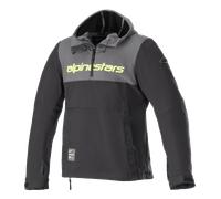 Alpinestars Sherpa Hoodie Tar Gray Black Yellow Fluo, Size: M