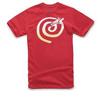 Alpinestars Short Sleeve T-Shirt for Men and Women T-Shirt Round Neck Comfort Regular Fit - Sport Style Red
