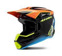 §Alpinestars SM3 Fray ECE06 MX Helmet Youth Black Orange Yellow Fluo§