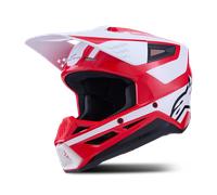 Alpinestars S-M3 Heat Motocross Helmet, white-red, size L for Men