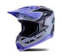Alpinestars SM3 Jettson Youth MX Helmet Grey/Purple/BlackL Grey,Purple,Black