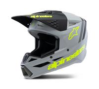 Alpinestars SM3 Radium Youth Motocross Helmet, grey-yellow, size L