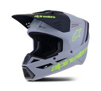 Alpinestars S-M3 Radium Motocross Helmet, grey-yellow, size M for Men