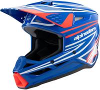 Alpinestars SM3 Wurx Youth Motocross Helmet, blue/red/white, size Y/L (52/53)