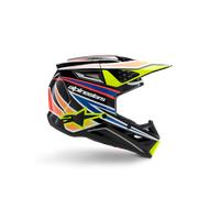 Alpinestars SM3 Youth Wurx Helmet ECE06 Black Yellow Fl Blue Red Gl, Size: YS