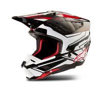 Alpinestars S-M5 Action 2 2024 Motocross Helmet, black-white-red, size XL for Men