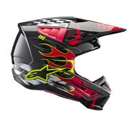 Alpinestars SM5 Rash Helmet ECE Dark Gray Bright Red Glossy, Size: XS