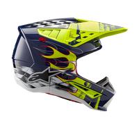 Alpinestars SM5 Rash Helmet ECE Night Navy Yellow Fluo Glossy, Size: XXL