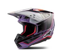 Alpinestars S-M5 Sail 2024 Motocross Helmet, black-purple-silver, size XS for Men